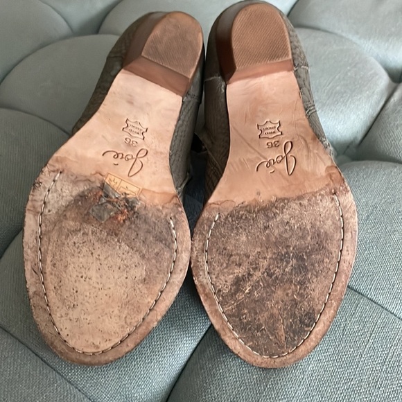 Joie Grey Snakeskin Heeled Ankle Boot - Picture 12 of 15